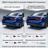Luces Traseras LED Dinámicas Secuenciales Tipo Through-Type Ahumadas Plug & Play, Barra de Luz de Freno Trasera, Piezas de Automóvil para BMW Serie 3 G20 20-23