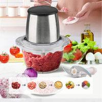 Nouveau Hachoir Électrique Portable Multifonction 2025 - Robot Culinaire avec Bol en Verre de 1,2 L pour Découper, Trancher, Hacher les Aliments (Usage Domestique)