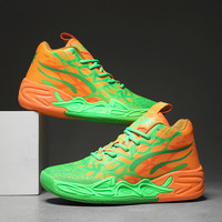 Nouvelle tendance transfrontalière de mode : Chaussures de basketball pour adolescents, design en maille Mandarin Duck, respirantes, baskets d'entraînement montantes pour l'hiver