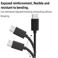 Kabel Data tipe c, kabel Data tipe-c, kabel Usb3.1gen1, kabel Data Tipe c laki-laki ke laki-laki cocok untuk Mac Book