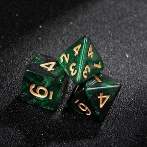 Venta al por Mayor de Fábrica, Dados Personalizados con Logotipo Grabado en Verde, Dados Acrílicos Poliédricos D6 de 16 mm, Juego de Dados de Casino - Product Image 5