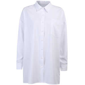 Clacive calle Tops para mujer blusas de manga larga de 2020 algodón con cuello blanco de otoño señoras blusas - Product Image 5