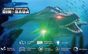 Popular HOSHI HScopter, Dinosaurio a <span class=keywords><strong>Control</strong></span> <span class=keywords><strong>Remoto</strong></span>, Cocodrilo RC con Luces LED, 2.4G, Juguetes Acuáticos, Módulo de <span class=keywords><strong>Barco</strong></span> RC, Baterías, Juguetes para Niños - Product Image 5