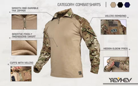 Tenue tactique PTG pour hommes G3, camouflage personnalisé, chemise et pantalon, uniforme tactique avec genouillères