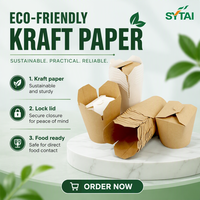 Boîtes d'emballage en papier personnalisées pour nouilles, frites et pâtes à emporter, écologiques et fabriquées en usine