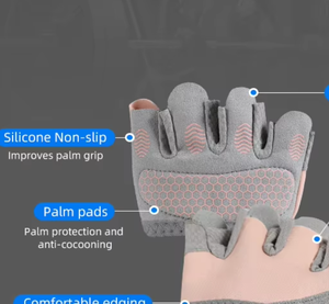 Aofit Mulheres/Homens Workout Fitness Training Palm Guard Luvas Quatro-Dedo Anti-Slip Halterofilismo Respirável Luvas - Product Image 6