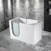 Baignoire autoportante en acrylique pour personnes âgées et handicapées, moderne, portable, avec 12 jets de massage pour une thérapie relaxante, idéale pour les hôtels