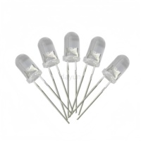Diodes LED multicolores 50pcs 5mm lentille transparente Composants électroniques 2 broches clignotant lent/rapide émettant de la lumière