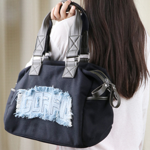 Bolso Boston de Lona de Gran Capacidad para Mujer con Diseño de Múltiples Bolsillos, Bolso de Mano de Viaje para Dama - Product Image 3