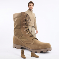 Bottes tactiques imperméables en Oxford kaki foncé, semelle en caoutchouc antidérapante pour hommes, entraînement en plein air, OEM ODM personnalisé, ISO CE