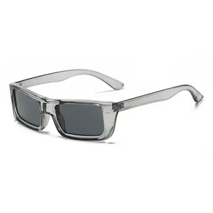 2024 Fashion Small Frame Flat Top Shades Custom Logo UV400 Vintage Outdoor Cycling Windproof Sunglasses