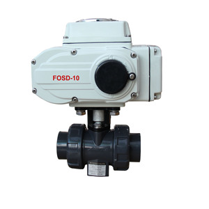 Vanne à boisseau sphérique DN50 2 voies 12V, type marche/arrêt, double motorisation UPVC - Product Image 4
