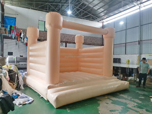 Château gonflable à sauter en PVC de couleur pastel clair, <span class=keywords><strong>best</strong></span>-seller, blanc, à vendre - Product Image 2