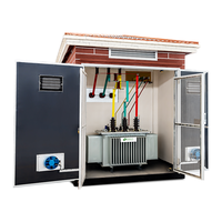 Sous-station de distribution d'énergie extérieure en forme de boîte haute efficacité trois phases salle de pompage réutilisable pour transformateurs 120v 50Hz 36v
