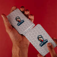 Carnet et stylo de haute qualité, exquis et premium, cartes à jouer 100% plastique, cartes à jouer noires en PVC, cartes de poker.