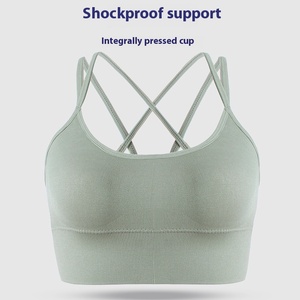 Camisola de espalda cruzada sin costuras <span class=keywords><strong>XL</strong></span> para mujer, <span class=keywords><strong>sujetador</strong></span> <span class=keywords><strong>deportivo</strong></span> para Yoga, almohadillas extraíbles para el pecho, Top de Fitness transpirable para adultos y gimnasio - Product Image 5