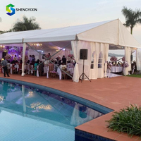Tente de mariage 30x50m, chapiteau extérieur en aluminium pour 300-500 invités, couverture en PVC blanc, réception de fête, banquet, événement