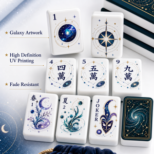 MeldVerse Chic - Fichas de Mahjong de Acrílico Duraderas de Calidad Profesional para Casino, para 4 Jugadores, Accesorios Personalizables, Portátiles - Product Image 3