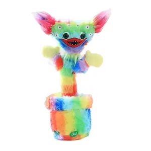 Los niños del bebé bailan repetidas grabaciones de conversación cantando luces Bobi cactus color juguetes de peluche regalos educativos niños juguetes de peluche