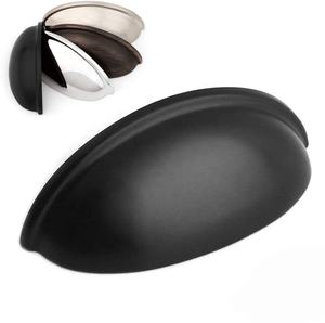 Equipamento para armário, antiguidade bronze lixeira copo gaveta alça de puxar-3 "polegadas (76mm) centros de furos - Product Image 5