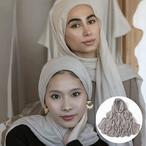 Foulard Hijab Sharut 180*80cm en Gros – Fournisseur de Voiles Unis, Châles et Écharpes Musulmanes Extensibles en Jersey de Coton - Product Image 2