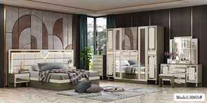Meubles De Chambre <strong>a</strong> Coucher Complet <strong>Bed</strong> <strong>Set</strong> Economic Mdf King Bedroom <strong>Set</strong> Wood <strong>Full</strong> Modern Bedroom Furniture <strong>Set</strong> - Product Image 4