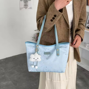Nuevo Bolso Tote Geométrico de Gran Capacidad para Mujer, con Dos Correas, de Poliéster, Moderno, Casual, Combinable con Todo, con Cierre de Cremallera - Product Image 2