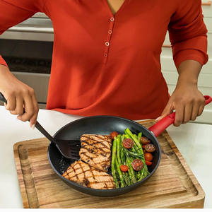 High Quality 12-Piece Aluminum Alloy Non-Stick Cooking <b>Pots</b> Glass Lids Soft Touch Handles Forged Ceramic <b>Induction</b> Cookware Set - Product Image 4