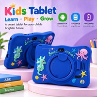 Tablet Anak Murah 7-inci dengan Bracket Bahan Silikon, Casing Pelindung Tablet Kartun Anak 8+256GB
