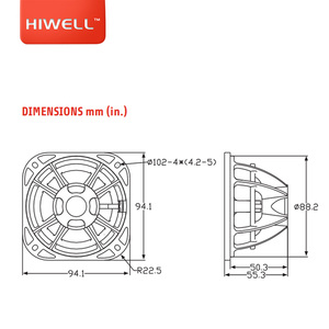 Âm Thanh Chuyên Nghiệp 3.5 ''Neodymium 60 Watt Đầy Đủ Phạm Vi Sừng Loa - Product Image 6