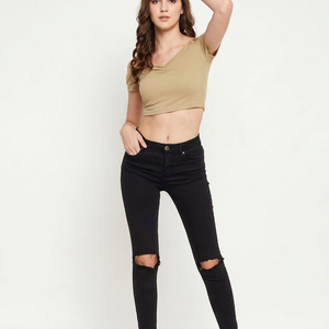 T-shirt court décontracté d'été pour femme, grande taille, respirant, confortable, 100 % coton, séchage rapide, couleur personnalisable, haute qualité - Product Image 1