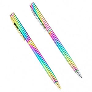 Wholesale Promotional Custom Logo Gift <b>Pens</b> Rainbow Plate Ballpoint Metal Rod <b>Pen</b> Rotating Design with Custom Logo Ball <b>Pen</b> - Product Image 1