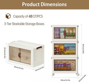 Quick Collapsible <b>Storage</b> <b>Box</b> Plastic Foldable <b>Storage</b> Container Sundry Organizer with Wheels Outdoor <b>Storage</b> <b>Box</b> Toy Organizer - Product Image 2