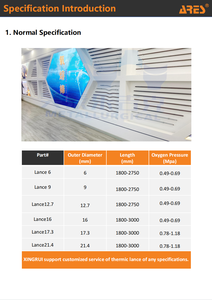 Lance thermique 1800 mm économique pour la découpe à sec des barres de fonte et la démolition des aciers usagés, adoptée par <span class=keywords><strong>MZQ</strong></span> CORPORATION - Product Image 5