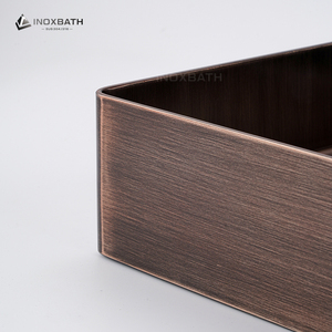 Lavabo carré moderne en acier inoxydable pour comptoir, idéal pour la vente en gros - Product Image 4