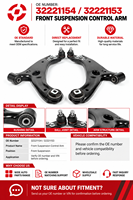 Bras de suspension inférieur avant gauche et droit 32221153 32221154 pour Volvo XC40 EX40, pièces de suspension automobile