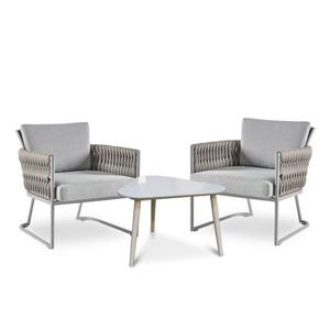 Ensemble de canapé moderne en <span class=keywords><strong>rotin</strong></span> et alliage d'aluminium pour l'extérieur, <span class=keywords><strong>chaise</strong></span> de table pour balcon en plein air, imperméable et solaire, pour les loisirs dans la cour - Product Image 5