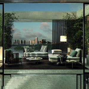 Thanh lịch hiện đại mây vườn sofa đặt phong cách bền cho thư giãn ngoài trời cho Patio hoặc đồ nội thất khách sạn - Product Image 5