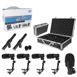 Kit de micros de batterie QK7 7 pièces filaires dynamiques cardioïdes/omnidirectionnels à réduction de bruit (entièrement en métal) - Cymbales de grosse caisse/batterie/<span class=keywords><strong>tom</strong></span> - Product Image 2
