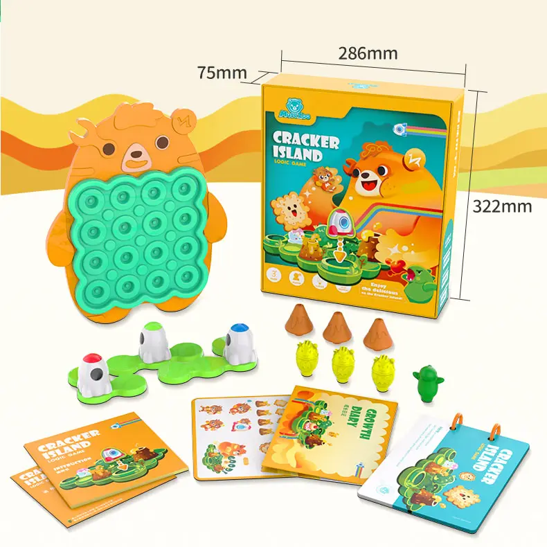 Jeu de Puzzle de Construction graphique Cracker Island 3D avec livre d'images, jouets éducatifs précoces Montessori
