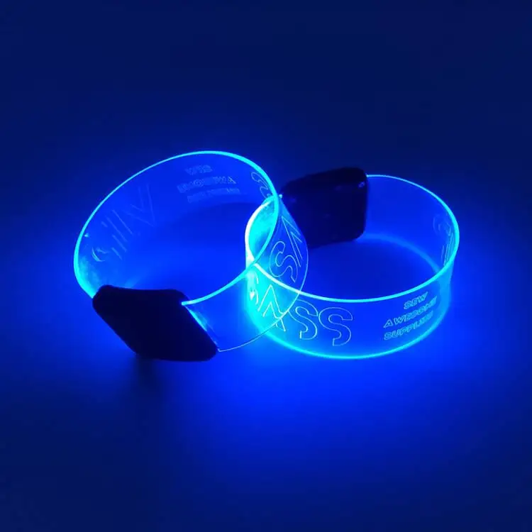 party supply sound activated led wristbands bracelet magnetic changing color led light up bracelet