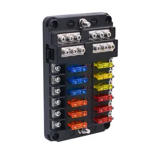 12 Way Circuit Car Fuse Blade Block Marine Fuse Box With LED indicator