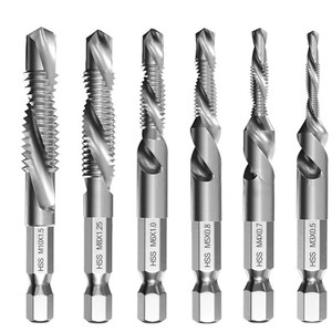 Broca espiral para roscado Snow Spiral, vástago hexagonal de 1/4 de pulgada, recubierta de TiCN, para roscado en acero - Product Image 4