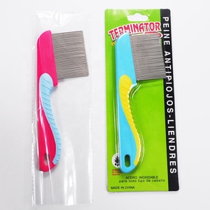Nouveau design vente chaude antiparasitaire opp sac packs toilettage pour animaux de compagnie rose chat peigne à puces épilateur pour animaux de compagnie - Product Image 1