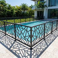 Rampe de balcon en aluminium sans rouille, ornée, découpée CNC, main courante d'escalier, revêtement poudré, installation facile