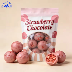 Meilleur prix, faible MOQ, bonne qualité, chocolat chaud, en-cas de luxe, chocolat composé, délicieux, boules de chocolat à la fraise - Product Image 1