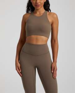 Custom High Elastic High Quality Adjustable Solid Color <b>Racerback</b> Sports <b>Bra</b> for Women - Product Image 6