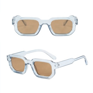 Occhiali da Sole Vintage 2026 per Uomo, Stile Punk, Montatura <span class=keywords><strong>Nera</strong></span> di Lusso con Acetato Rosso, Occhiali da Uomo di Marca - Product Image 1