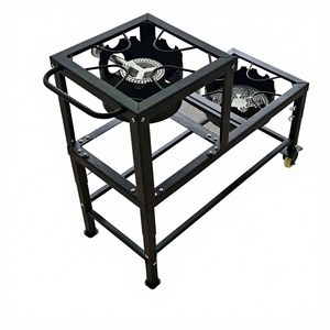 Cocina de Gas Portátil de Dos Quemadores, Independiente, de Hierro Fundido, con Encendido Manual, para Uso en Exteriores, Autocaravanas, Hoteles y Hogares, Compatible con GLP - Product Image 3