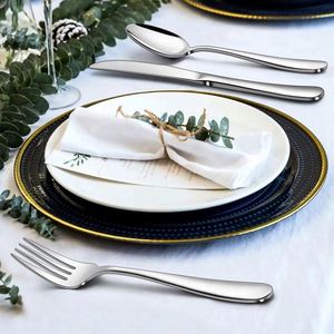 18/10 Stainless Steel Shiny Wedding Cutlery Gold Silverware Elegant Flatware <b>Set</b> Silverware Spoons Forks and Knife Cutlery <b>Set</b> - Product Image 2